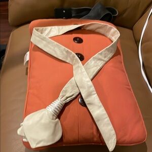 Vintage cream colored leather belt. Made in the USA.